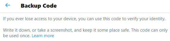 How to Find Your One-Time-Use Backup Code for Twitter | PhysicsMagic.com